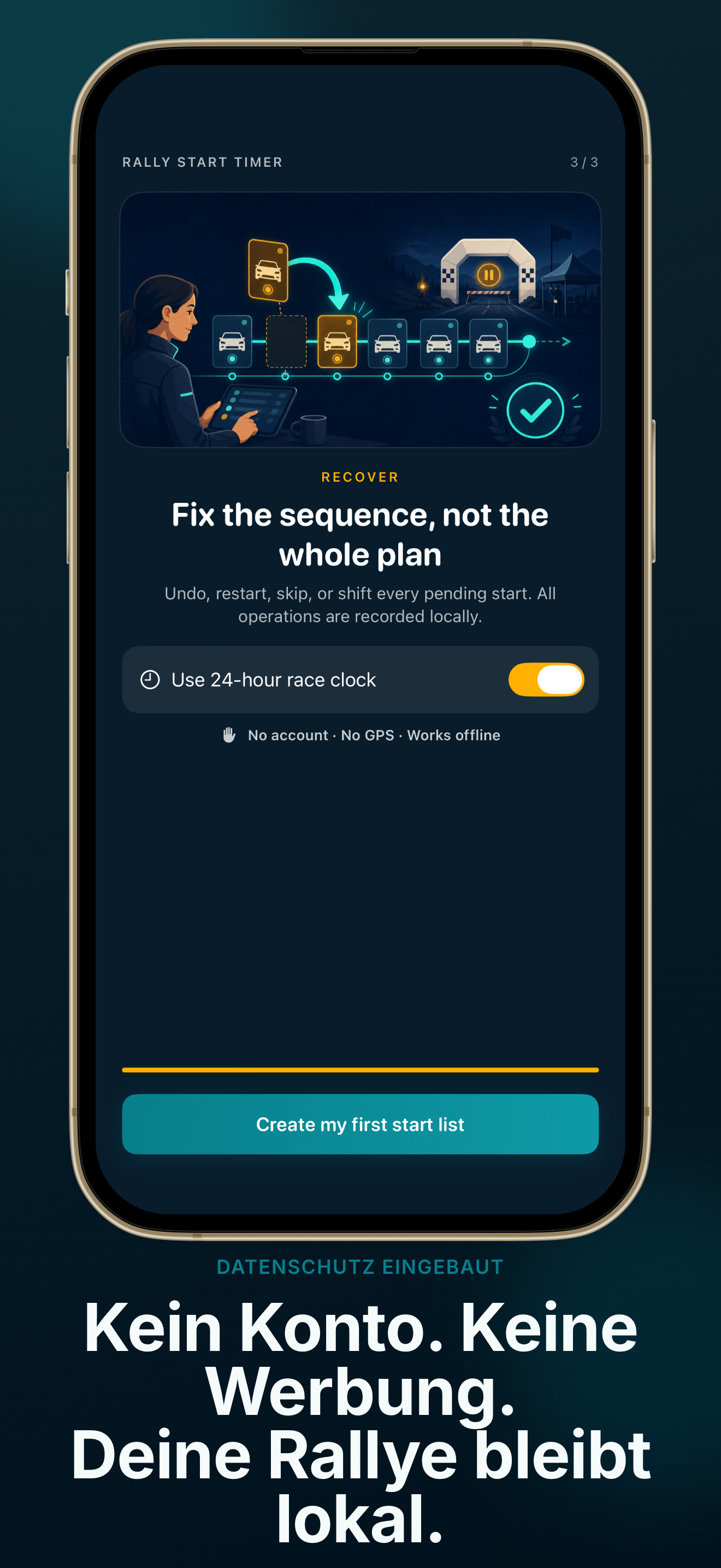 Rally Start Timer app screenshot 5