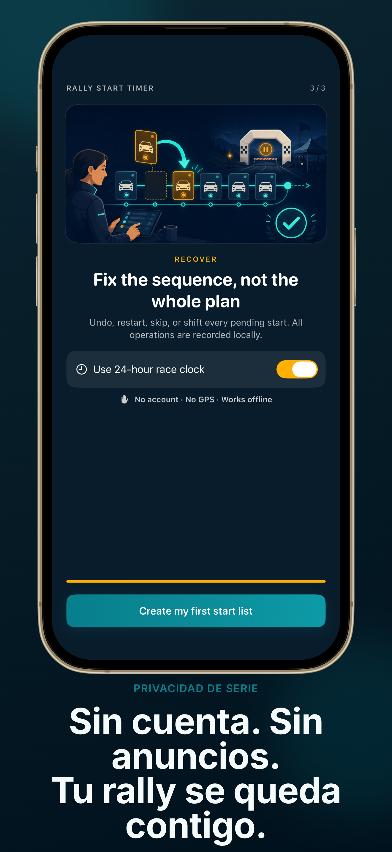 Rally Start Timer app screenshot 5