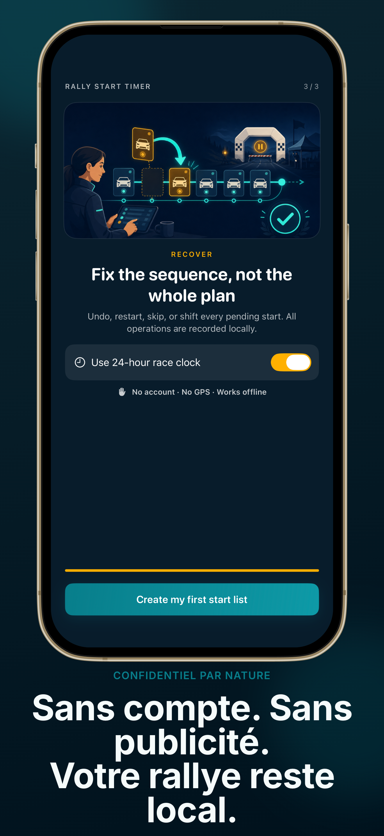 Rally Start Timer app screenshot 5