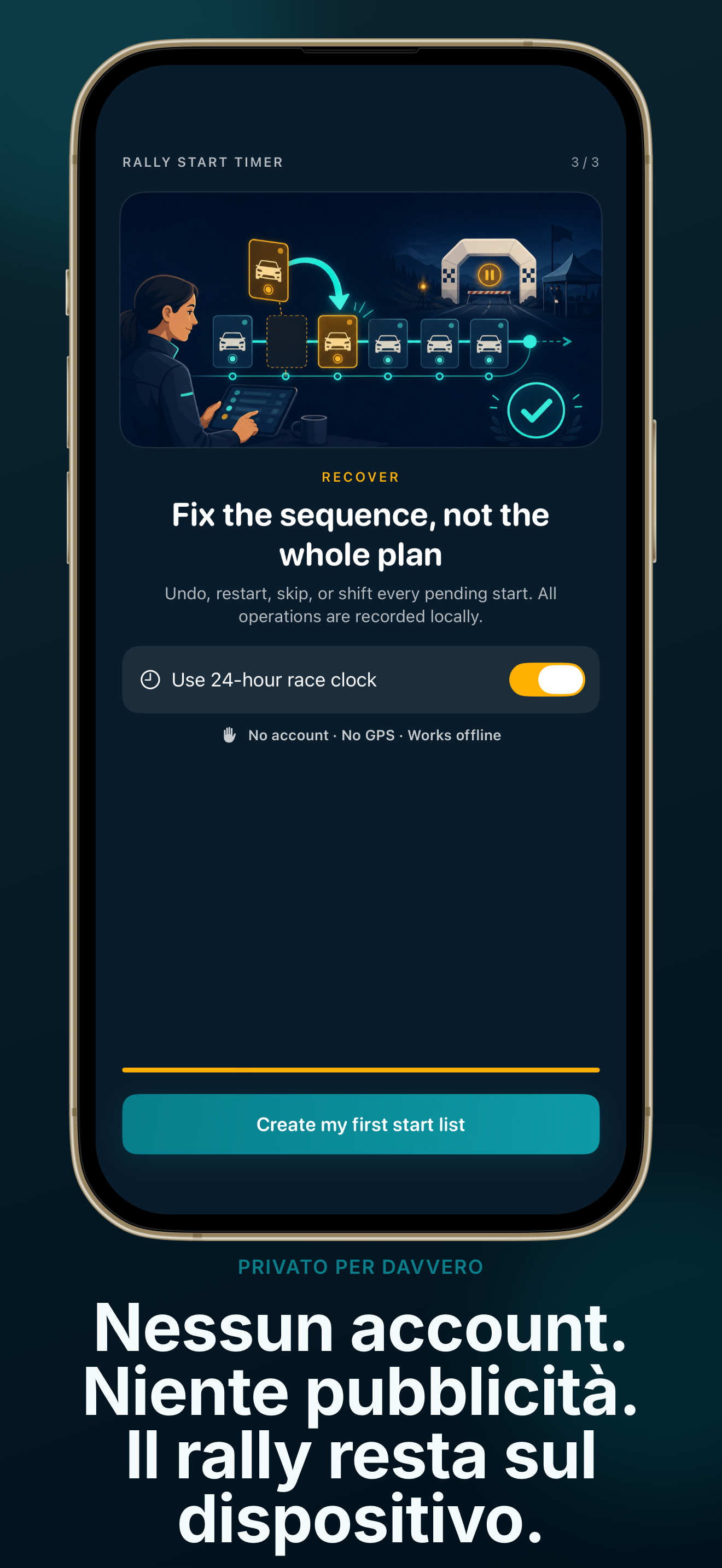 Rally Start Timer app screenshot 5