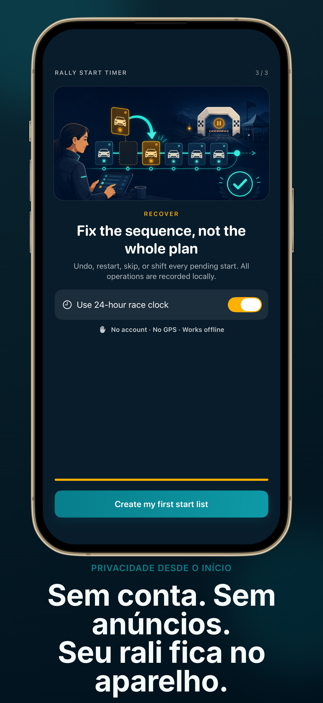 Rally Start Timer app screenshot 5